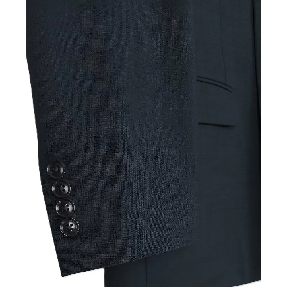 Bar III Mens Slim Fit 2 Piece Suit 38L 32x34 Green Solid Active Stretch Wool NWT